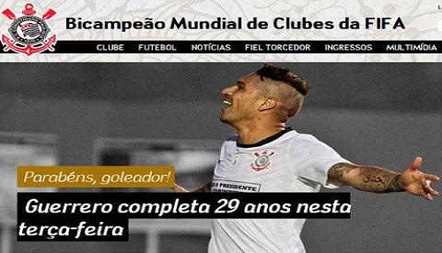 Corinthians saludó a Paolo Guerrero en su cumpleaños 29