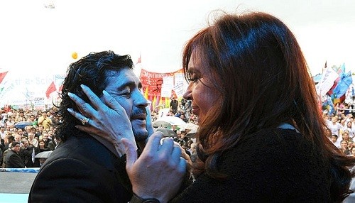 Maradona admite ser admirador de Cristina Kirchner