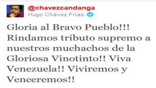 Hugo Chávez celebra triunfo de la selección venezolana