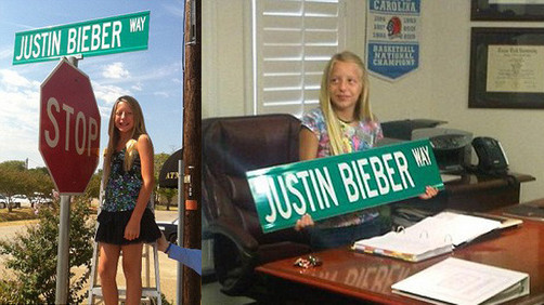 Calle de Texas llevó nombre de Justin Bieber por un día