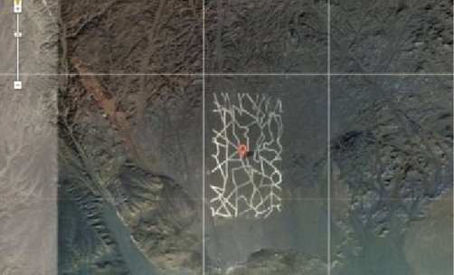 Google Eearth capta extrañas líneas en desierto de China