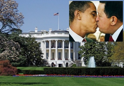 La Casa Blanca criticó fotomontaje de Obama besando a Hugo Chávez