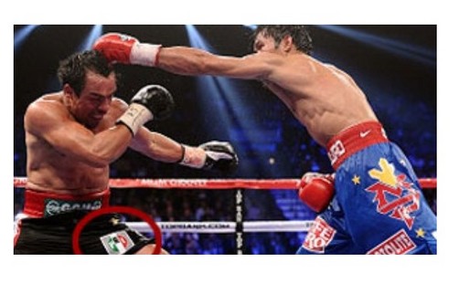 Juan Manuel Marquez mostró polémico logo en derrota ante Manny Pacquiao