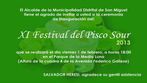 San Miguel inicia el XI Festival del Pisco Sour