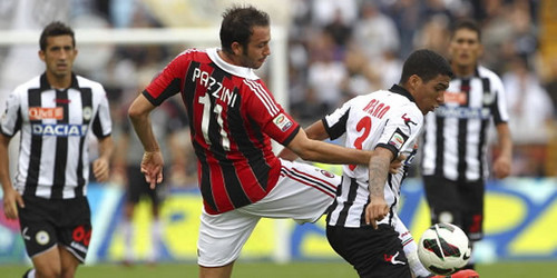 Serie A: Milan derrotó 2 a 1 a Udinese con doblete de Balotelli