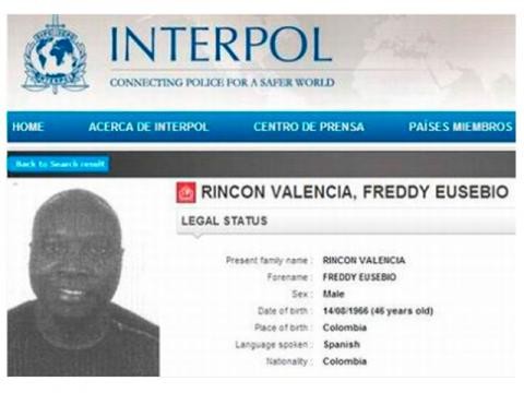 Freddy Rincón con orden de captura por lavado de dinero del narcotráfico