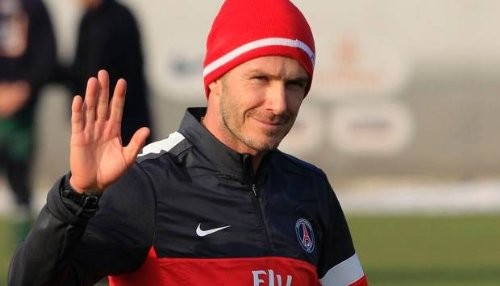 David Beckham tuvo su primera sesión de entrenamiento con el PSG