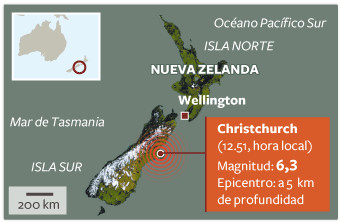 Un sismo de 6 grados sacudió el norte de Nueva Zelanda