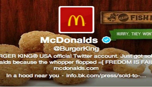 Hackearon la cuenta de Twitter de Burger King