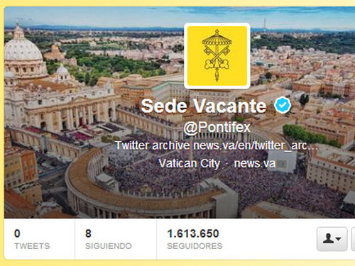 La cuenta Twitter del Papa Benedicto XVI cambió de forma tras su renuncia