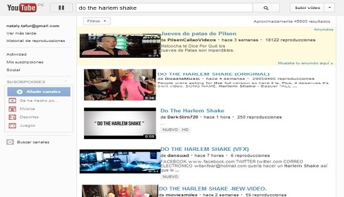 YouTube bate récords con el ritmo del 'Harlem Shake'