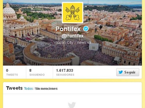 El Vaticano reactiva cuenta de Twitter del Papa tras nombramiento de Bergoglio