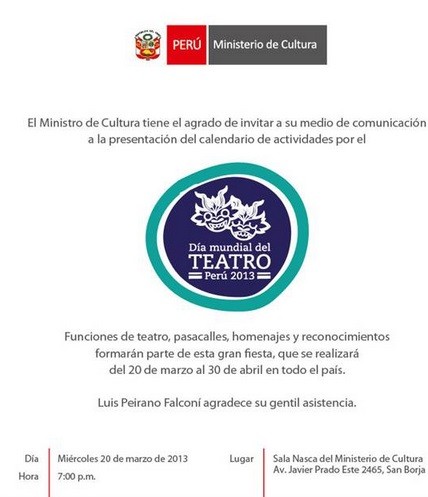 Día Mundial del Teatro