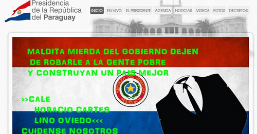 Anonymous atacó portales gubernamentales en Paraguay