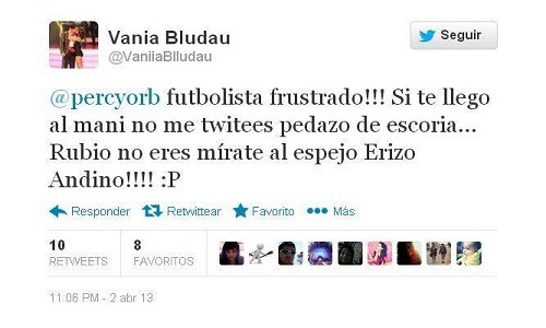Combate: Vania Bludau tildó de 'erizo andino' a tuitero