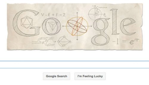 El matemático Leonhard Euler honrado con un Doodle de Google