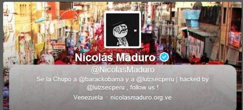 Anonymous de Perú hackea Twitter de Nicolás Maduro y manda mensajes sexuales a Obama