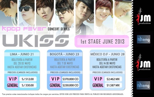kpop: U-KISS confirma concierto en Lima el 21 de Junio