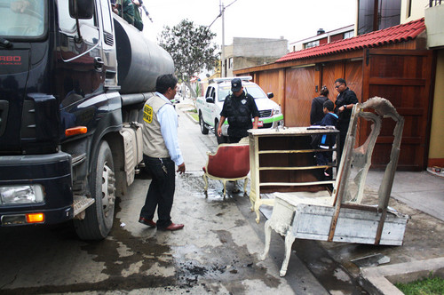 Serenos de San Miguel lograron apagar incendio de vivienda