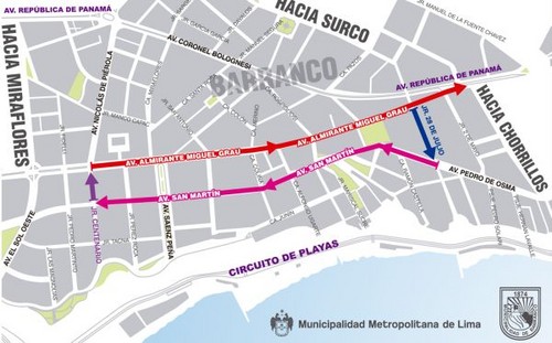 Municipalidad Metropolitana de Lima inicia el décimo ordenamiento vial en el distrito de Barranco con el apoyo de la comuna distrital