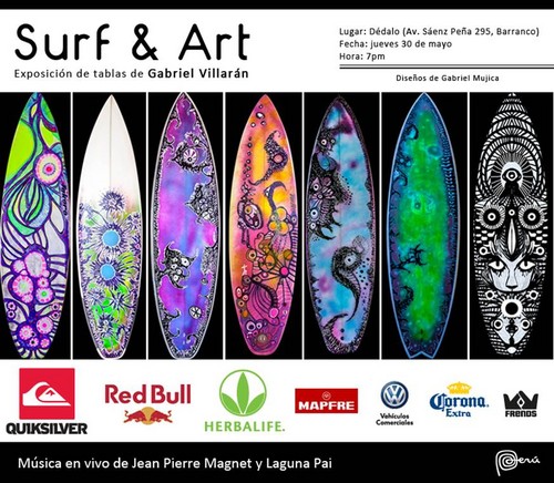 Surf & Art: Exposición de tablas de Gabriel Villarán