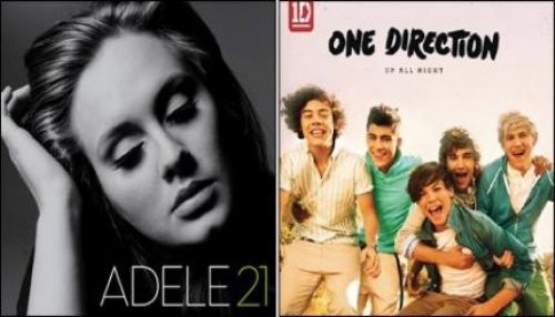 One Direction y Adele lideran las ventas mundiales de álbumes