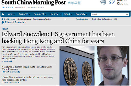 Edward Snowden: El gobierno de Estados Unidos ha estado hackeando a China y Hong Kong durante años