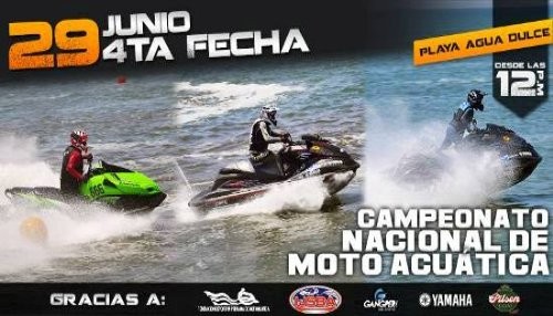 Motos acuáticas rugirán sábado en Agua Dulce