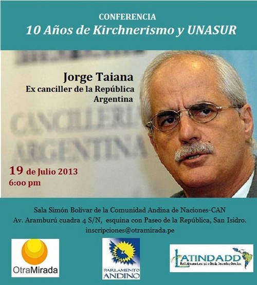 Otra Mirada: Invitación a Conferencia '10 años de Kirchnerismo y UNASUR'