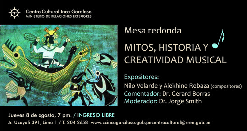 Mesa redonda sobre 'Mitos, historia y creatividad musical' en el Centro Cultural Inca Garcilaso de la Vega