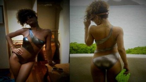 Rihanna publicó una sensual fotografía en Twitter