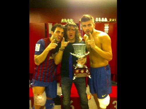 Jugadores del Barcelona se desnudaron en el camerino