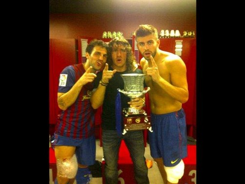 Jugadores del Barcelona se desnudaron en el camerino