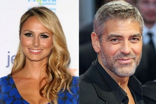 George Clooney sorprendido pero Stacy Keibler muy contenta