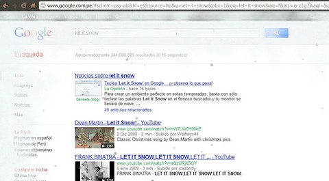 Aprende el truco de Google para hacer que caiga nieve en tu monitor