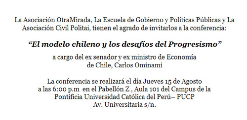 Otra Mirada: Invitación a conferencia 'El modelo chileno y los desafíos del Progresismo'