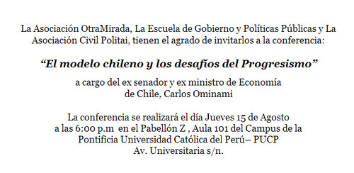 Otra Mirada: Invitación a conferencia 'El modelo chileno y los desafíos del Progresismo'