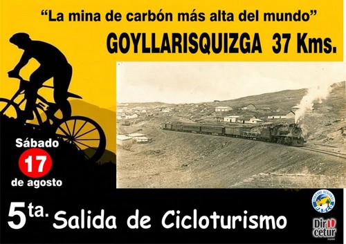 PASCO: En la 5ta. salida mediante el cicloturismo llegarán a Goyllarisquizga