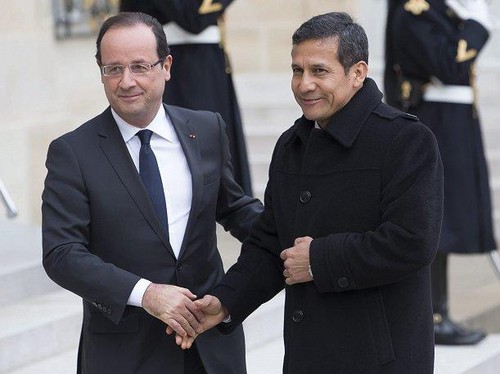 Ollanta Humala se reunirá mañana con Francois Hollande aprovechando de una 'escala técnica' en París