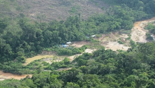 Dan duro golpe contra la minería ilegal en la Reserva Comunal El Sira