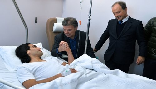 Presidente Santos se declara optimista de la pronta recuperación de Radamel Falcao
