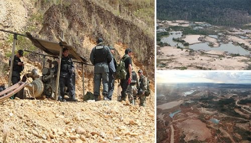 Operación Principio de Autoridad 1 destruyó maquinaria e insumos usados por la minería ilegal