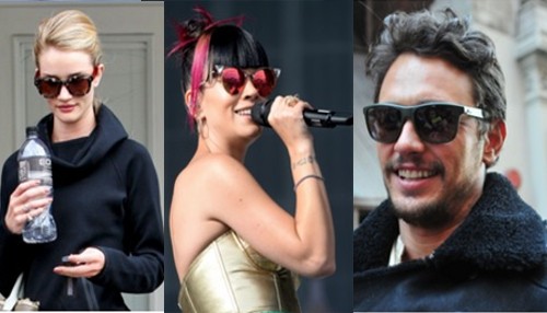 James Franco, Lilly Allen y Rosie Huntington siempre a la moda