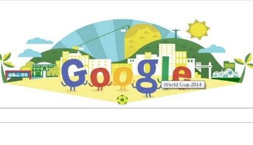 Google celebra con un doodle el lanzamiento de la Copa del Mundo 2014