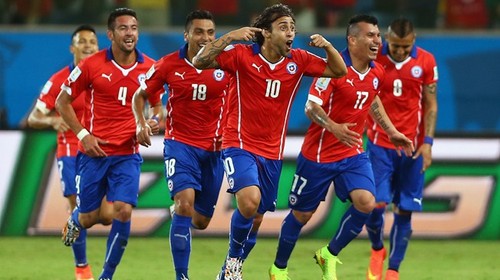 Chile sufriendo derrota a Australia