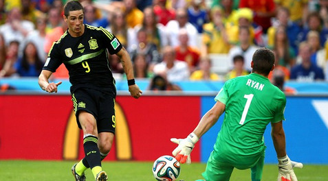 España se despidió del Mundial Brasil 2014 goleando a Australia: 3 - 0