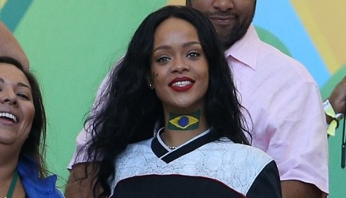 Rihanna celebró con el equipo alemán la victoria de la Copa Mundial [FOTOS]