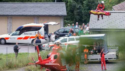 Suiza: Tren se descarriló debido a un deslizamiento de tierra