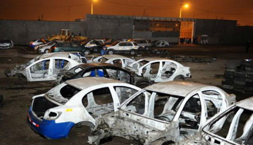 Policía Nacional intervino depósito donde desmantelaban vehículos