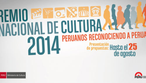 Se amplía el plazo de recepción de postulaciones para el Premio Nacional de Cultura 2014